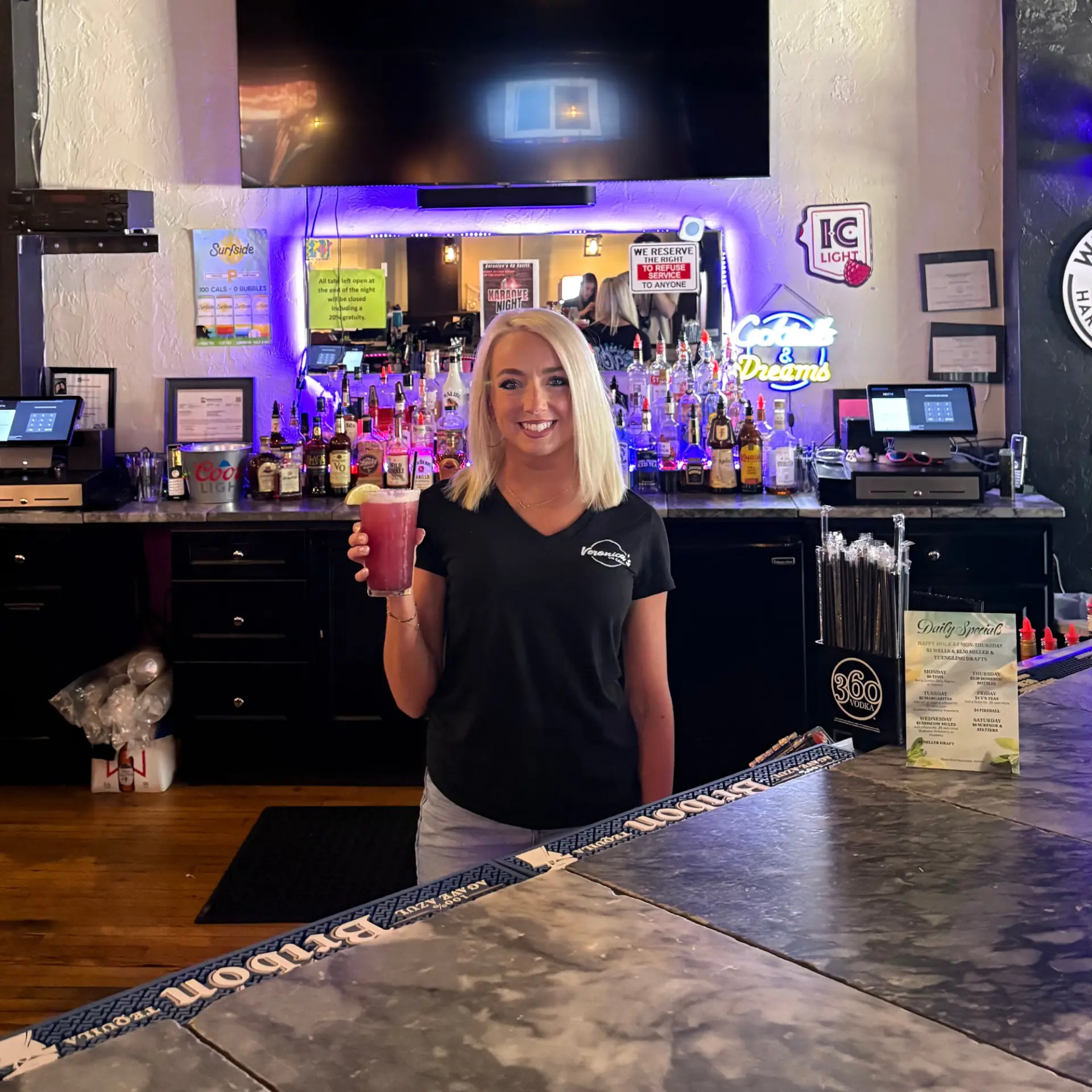 Katie, hospitality team member at Veronica's on Cavitt
